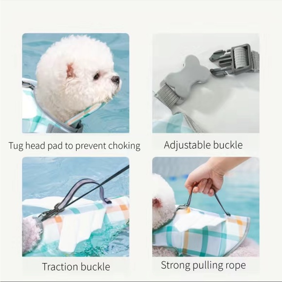 NWT plaid with angel wings life jacket for dogs - Picture 9 of 13